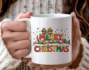 Taza de Feliz Navidad, Taza de Café Navideña, Taza Navideña Retro, Taza Para Navidad