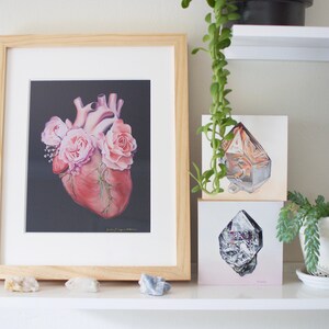Floral Heart II Anatomy Heart Print of Oil Painting Anatomical Art Print Human Body Flower Medical Art Cardiology Gift image 9