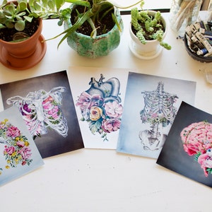 Floral Anatomy: Lungs Print of Oil Painting - Anatomical Art Print ...