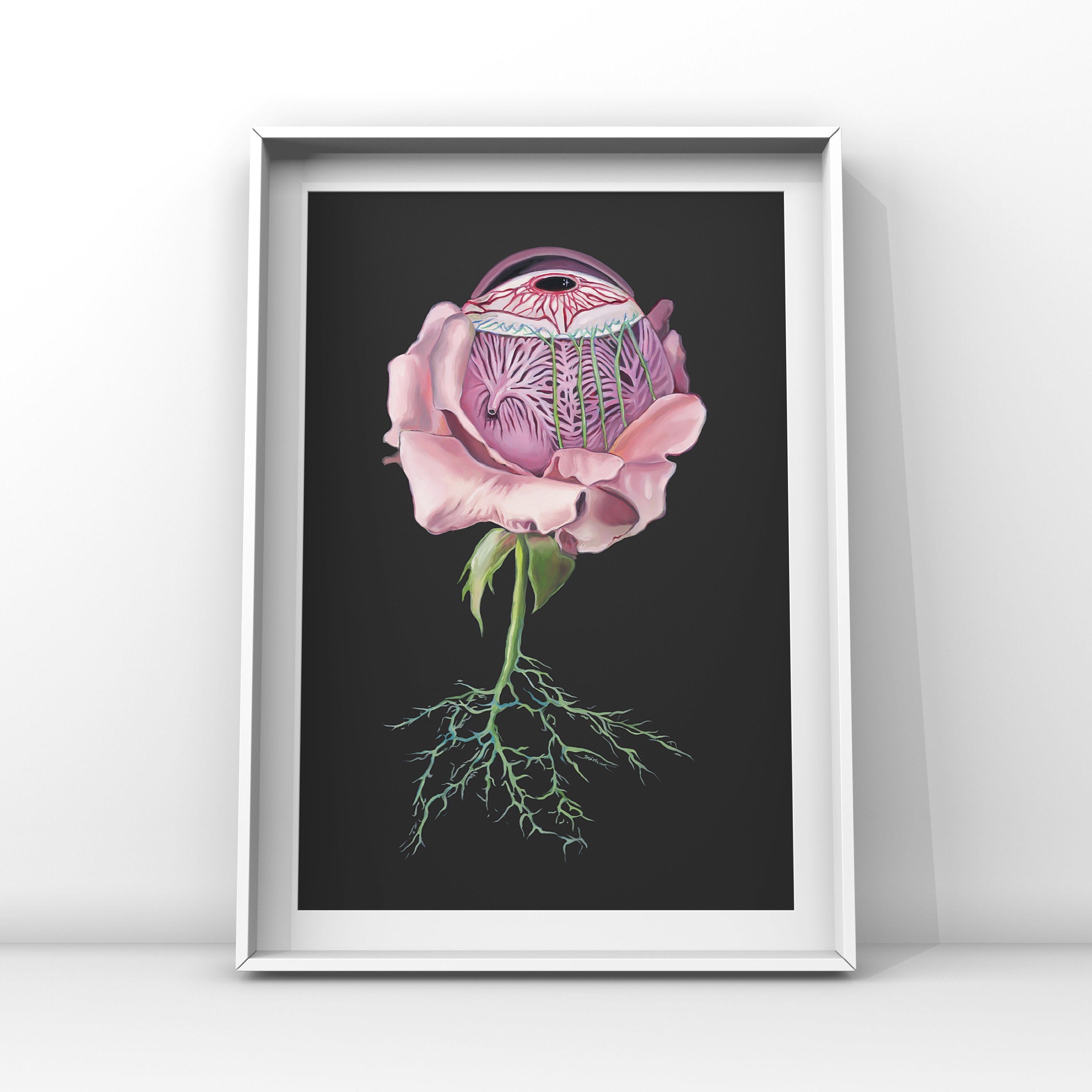 Floral Eye Anatomy Print of Oil Painting Anatomical Art - Etsy Australia