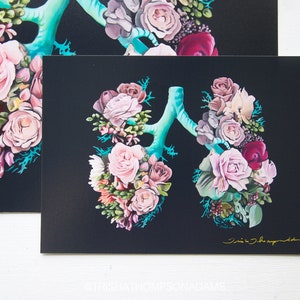 Floral Lungs II Respiratory Anatomy Print of Oil Painting Anatomical Art Print Human Body Medical Art Gift image 8