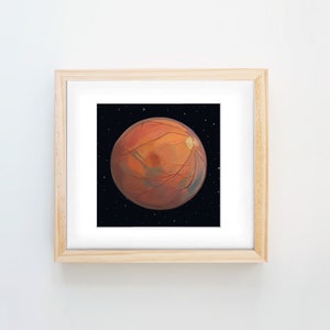 DISCONTINUED PRINT Space Retina Anatomy Eye Print of Oil Painting