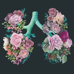 Tattoo/Digital Download Floral Lungs II Anatomy Artwork image 3