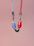 Magnetic Fish Keychain Set | Handmade Ceramic Couple Keychains