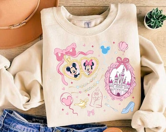 Magic Kingdom Png, Heart Locket Png, Magical World Png, Minnie Mouse Ears Png, Coquette Bow Locket Png, Minnie Castle Png