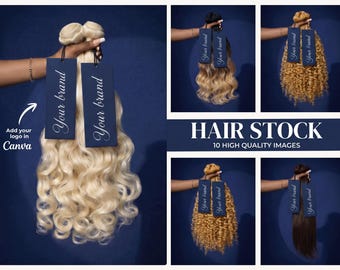 Hair Wig Stock Photos Canva | Hair Bundle Stock Images for Wig Brand Branding, Hair Boutique Instagram Content, Extensions Digital Download