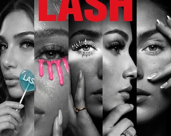 Lash Model Stock Photos Bundle | 9 Images Digital Download | Lash Brand Content | Beauty Editorial Eye Photos