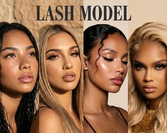 Lash Model Stock Photos Lash Tech Branding | Eyelash Extension Marketing Kit (8 JPG Images)