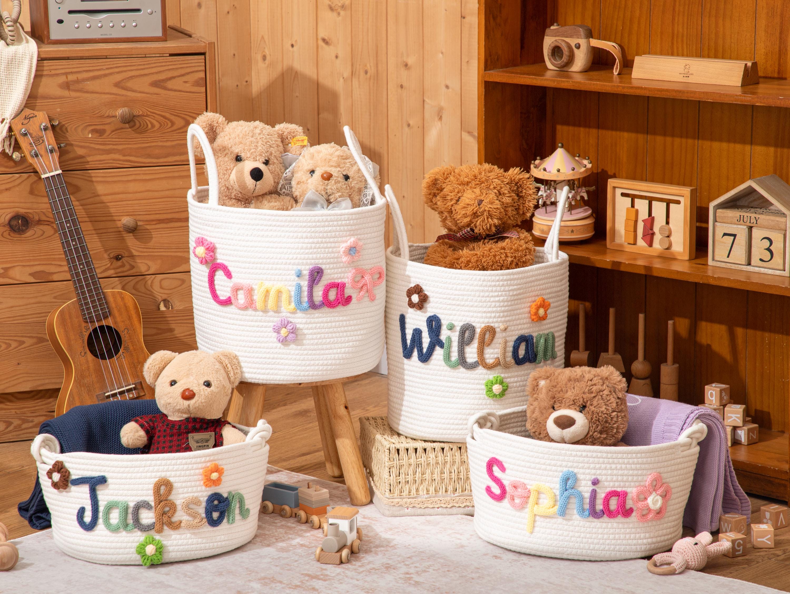 Panier Rangement Bébé Personnalisable DSTNY Panier De Rangement à Tissus, À Personnaliser, Choississez Le Panier Naissance