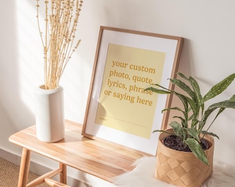 Custom Text Giclée Print | Personalized Quote, Lyrics Wall Art (UNFRAMED)