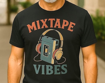 Mixtape Walkman Vibes T-Shirt | Retro Kassette 80er 90er Musik Shirt, Musik Fans Geschenkidee, Vintage Unisex Shirt,