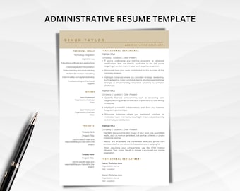 Minimalist ATS Resume Template, Editable for Word & Google Docs, Professional CV