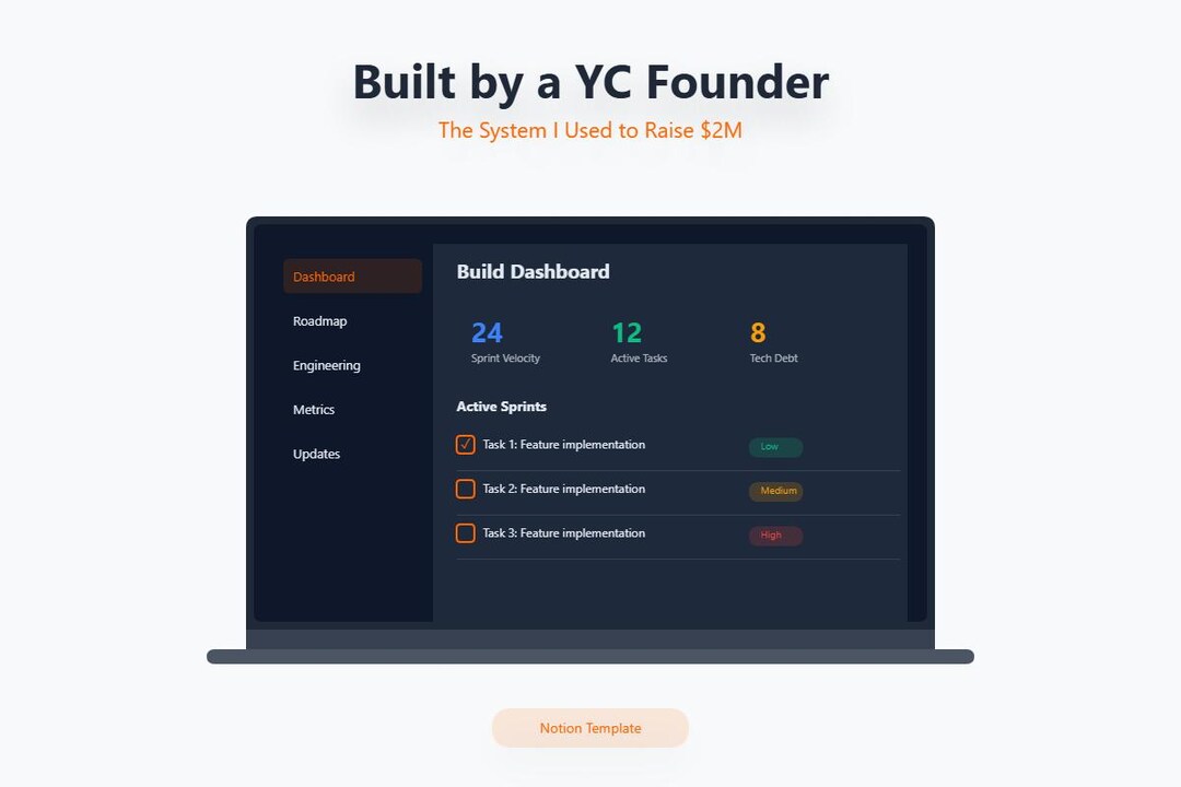 Technical Founder Notion Template I Startup OS for Solo Developers I ...