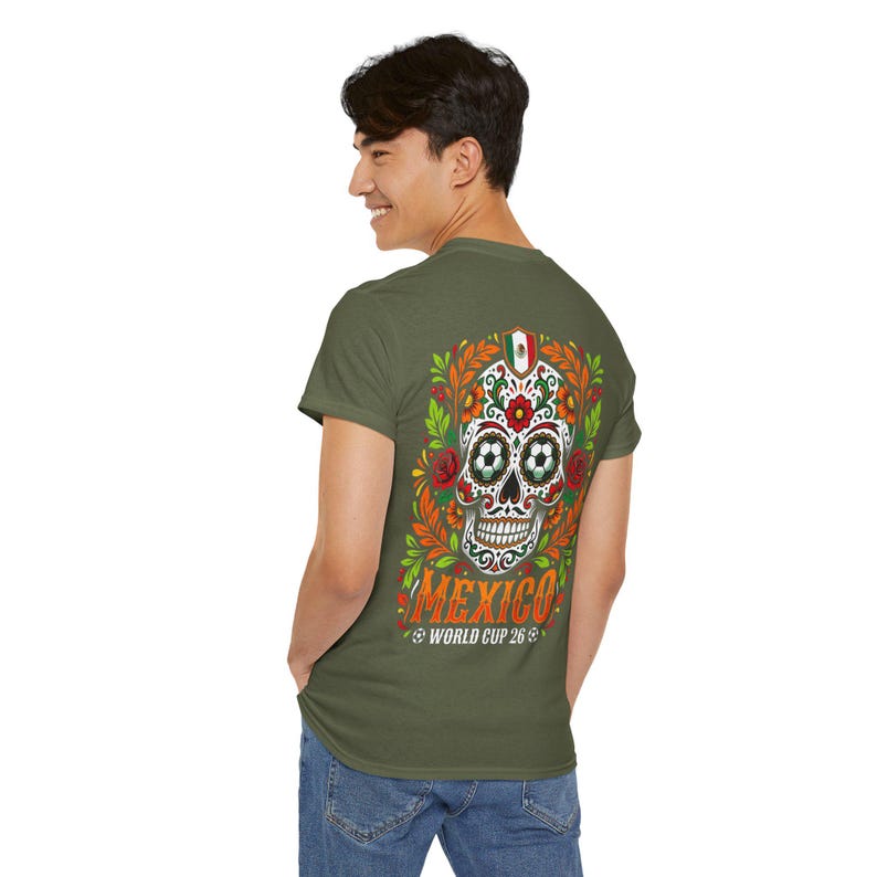 Sugar Skull Mexico World Cup Tee | Day of the Dead Football Shirt image 6