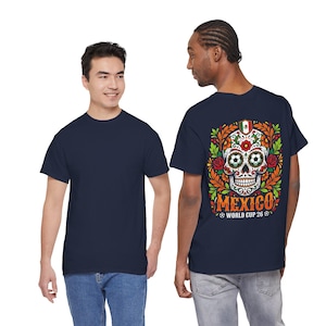 Sugar Skull Mexico World Cup Tee | Day of the Dead Football Shirt image 13