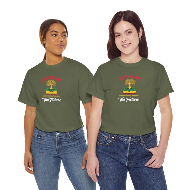 Black History The Future Tee | Afro Tree, Book Stack image 13