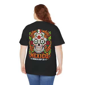 Sugar Skull Mexico World Cup Tee | Day of the Dead Football Shirt image 3