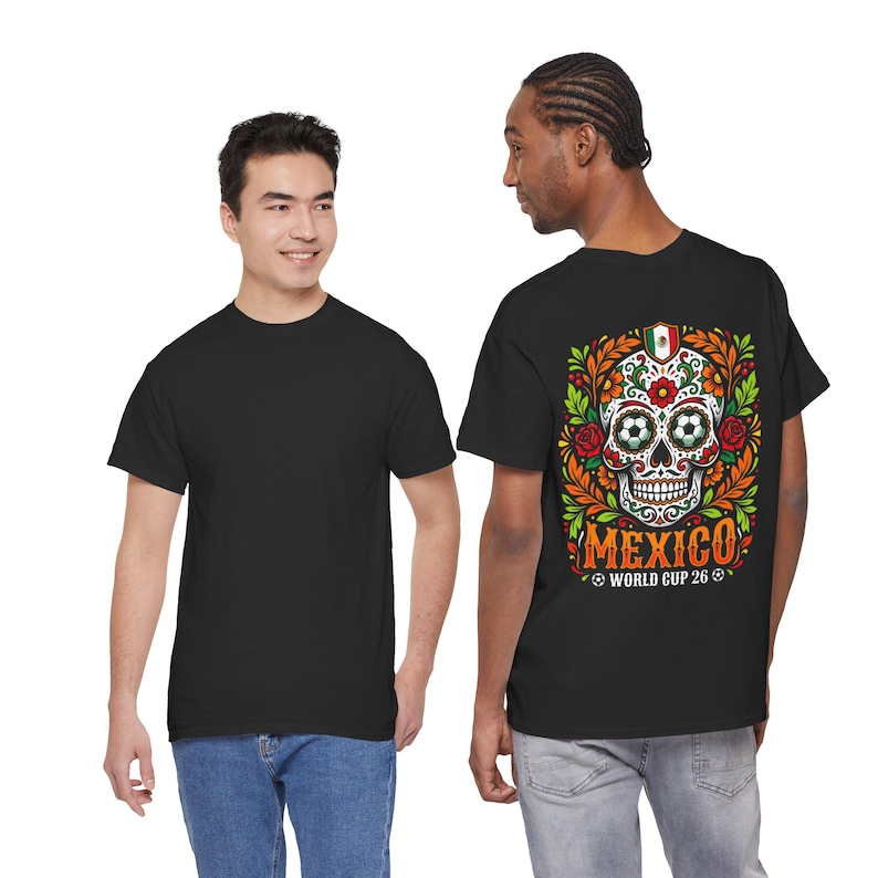 Sugar Skull Mexico World Cup Tee | Day of the Dead Football Shirt image 7