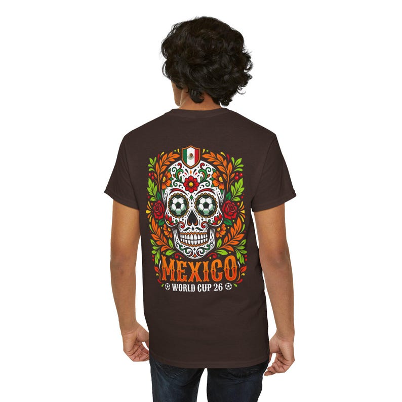Sugar Skull Mexico World Cup Tee | Day of the Dead Football Shirt image 5
