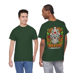 Sugar Skull Mexico World Cup Tee | Day of the Dead Football Shirt image 11