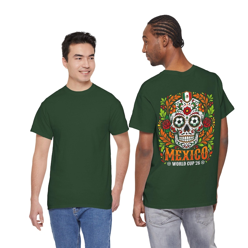 Sugar Skull Mexico World Cup Tee | Day of the Dead Football Shirt image 11