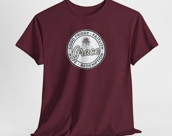 Grace emblem T-Shirt | Good Friday faith hope redemption circle logo
