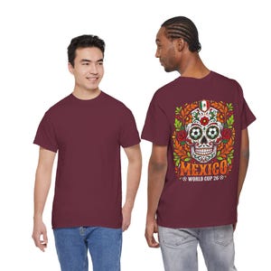 Sugar Skull Mexico World Cup Tee | Day of the Dead Football Shirt image 8