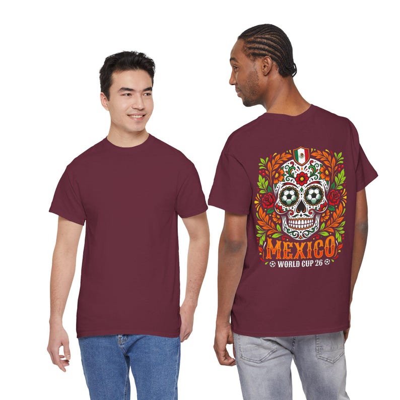 Sugar Skull Mexico World Cup Tee | Day of the Dead Football Shirt image 8