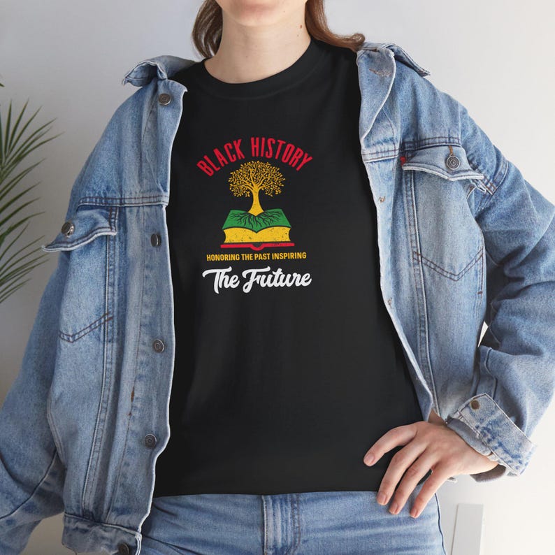 Black History The Future Tee | Afro Tree, Book Stack image 11