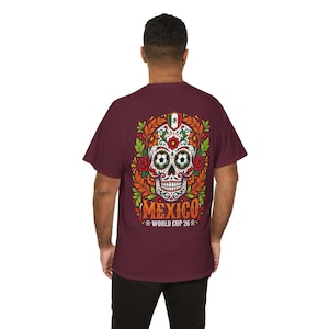 Sugar Skull Mexico World Cup Tee | Day of the Dead Football Shirt image 4