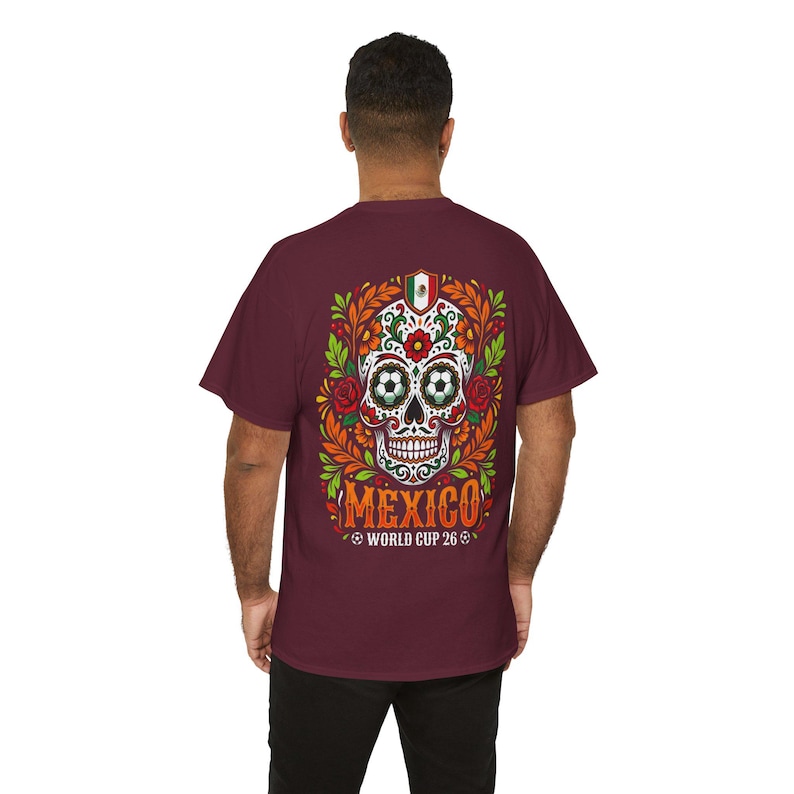 Sugar Skull Mexico World Cup Tee | Day of the Dead Football Shirt image 4