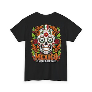 Sugar Skull Mexico World Cup Tee | Day of the Dead Football Shirt image 1