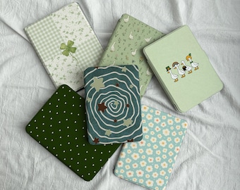 Magnetic Detachable Kindle & Kobo Case, Clear Back Cover, Double-Sided Strong Magnet, Floral Cute E-Reader Case with Hand Strap Gift