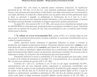 Mock Trial Template in Romanian Language