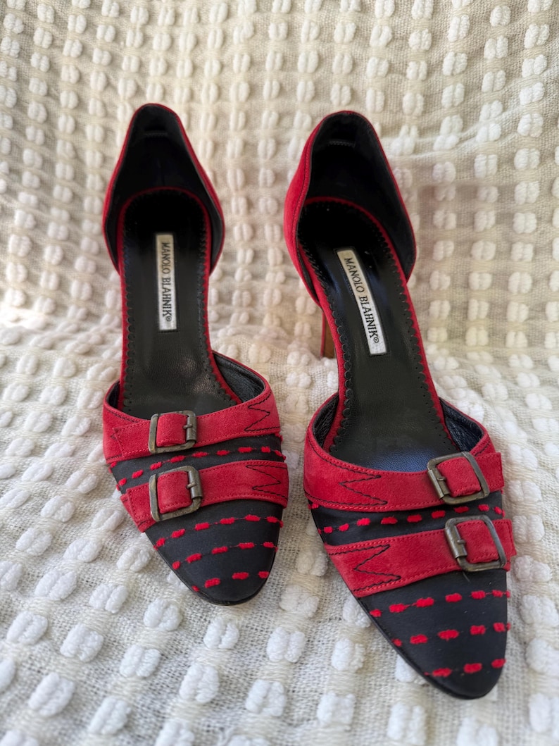 Zapatos de tacón d'Orsay de Manolo Blahnik, modelo vintage de 1991. imagen 3