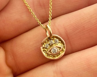 Evil eye cubic zirconia necklace