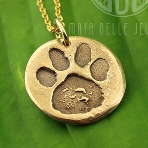 Pet paw print or nose print keepsake • DOGPRINT necklace • made from image • custom keepsake jewelry