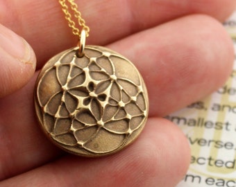 Seed of Life • Sacred Geometry pendant and necklace •  inspirational gift • meditation • enlightenment medallion