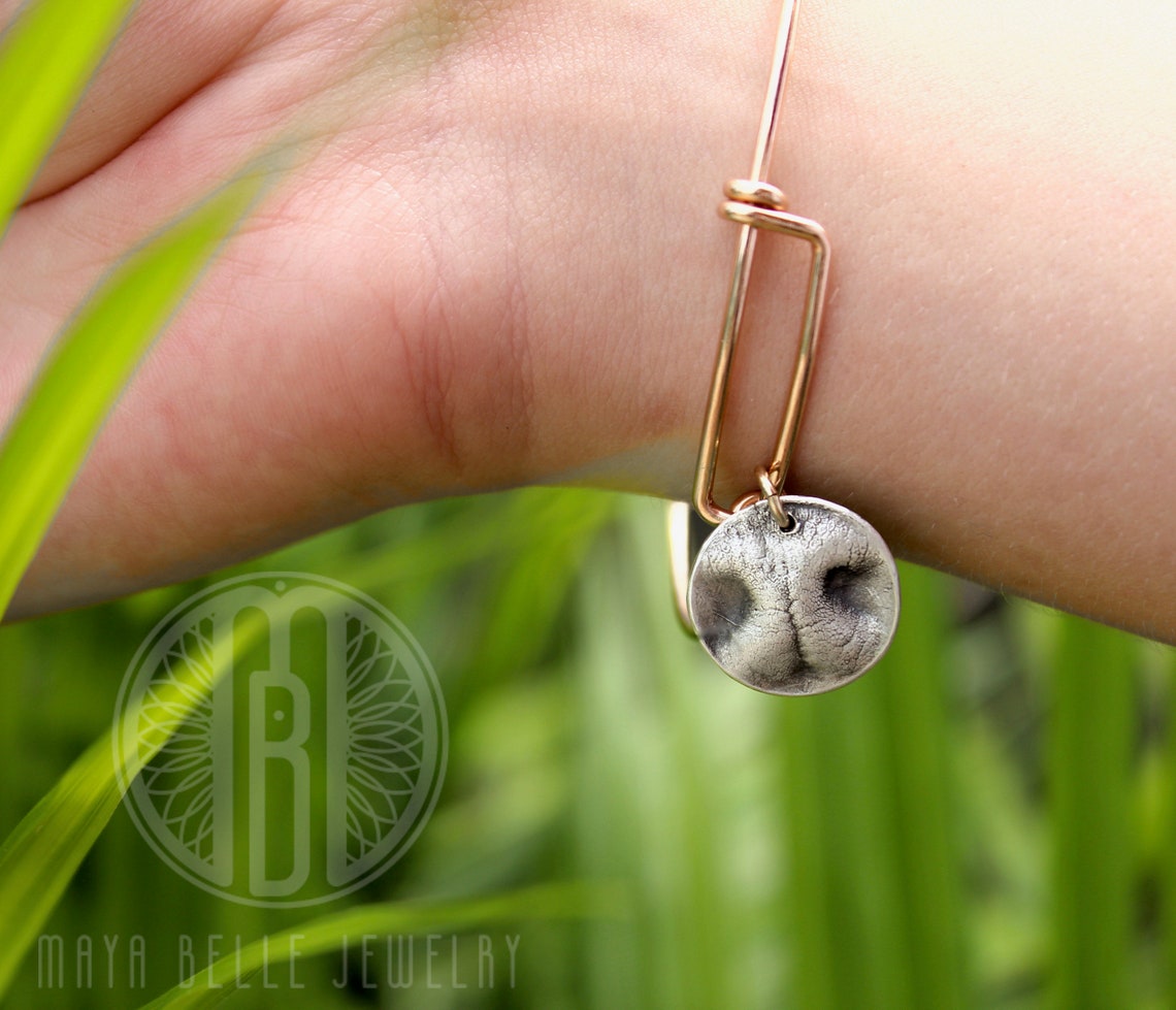 Dog Nose Print Jewelry Dog Nose Print Bangle Custom Rose Etsy
