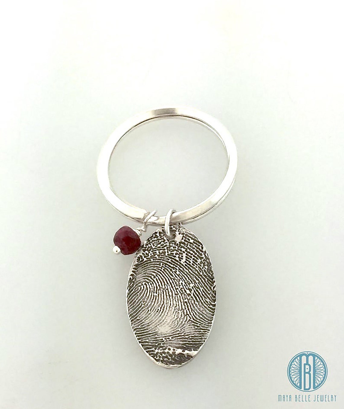 Fingerprint Keychain Thumbprint Key Chain Finger Print Etsy