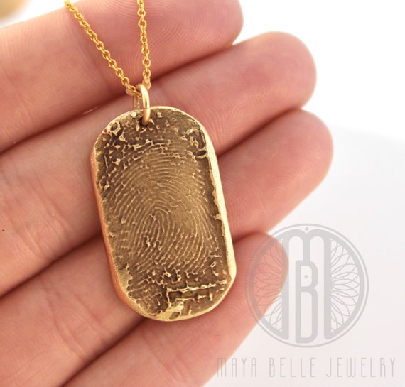 thumbprint dog tag