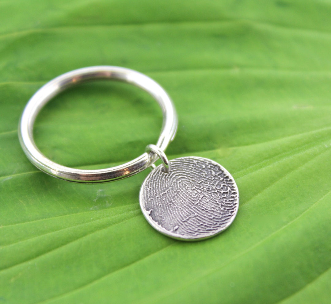 Fingerprint Keychain, Small Charm, Key Chain Fingerprint, Key Chain