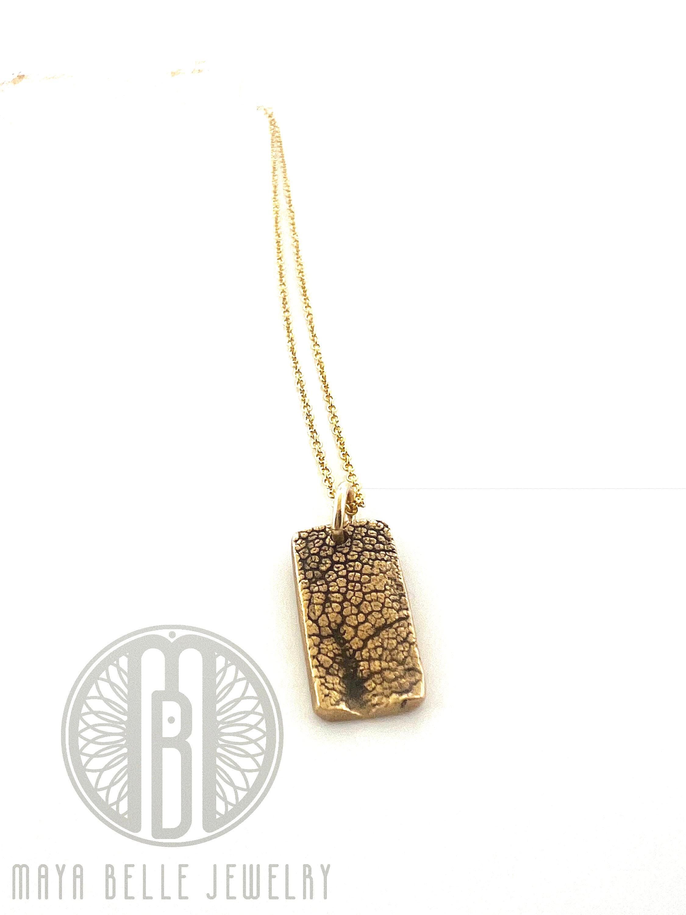 Bronze Dog Nose Print Necklace: Pet Keepsake Jewelry
