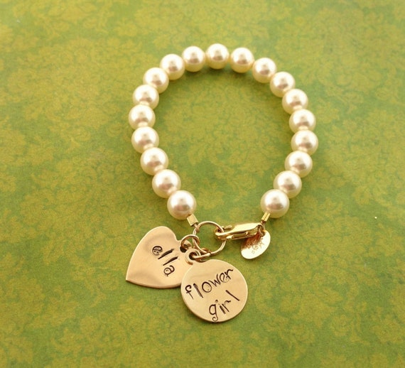 Flower girl bracelet flower girl jewelry wedding gifts | Etsy