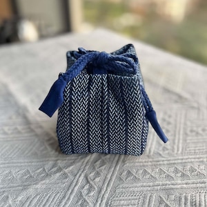 Bolsa de viaje para juego de té de mezclilla, porta tetera de algodón suave
