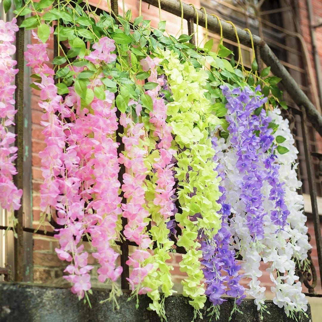 Artificial Wisteria Vine Hanging Flowers - Etsy