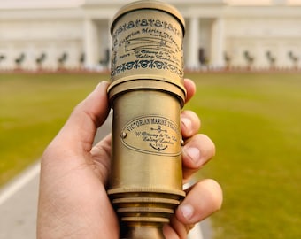 Personalized Working Brass Telescope | Engraved Pirate Spyglass Gift for Boaters, Graduations & Anniversaries