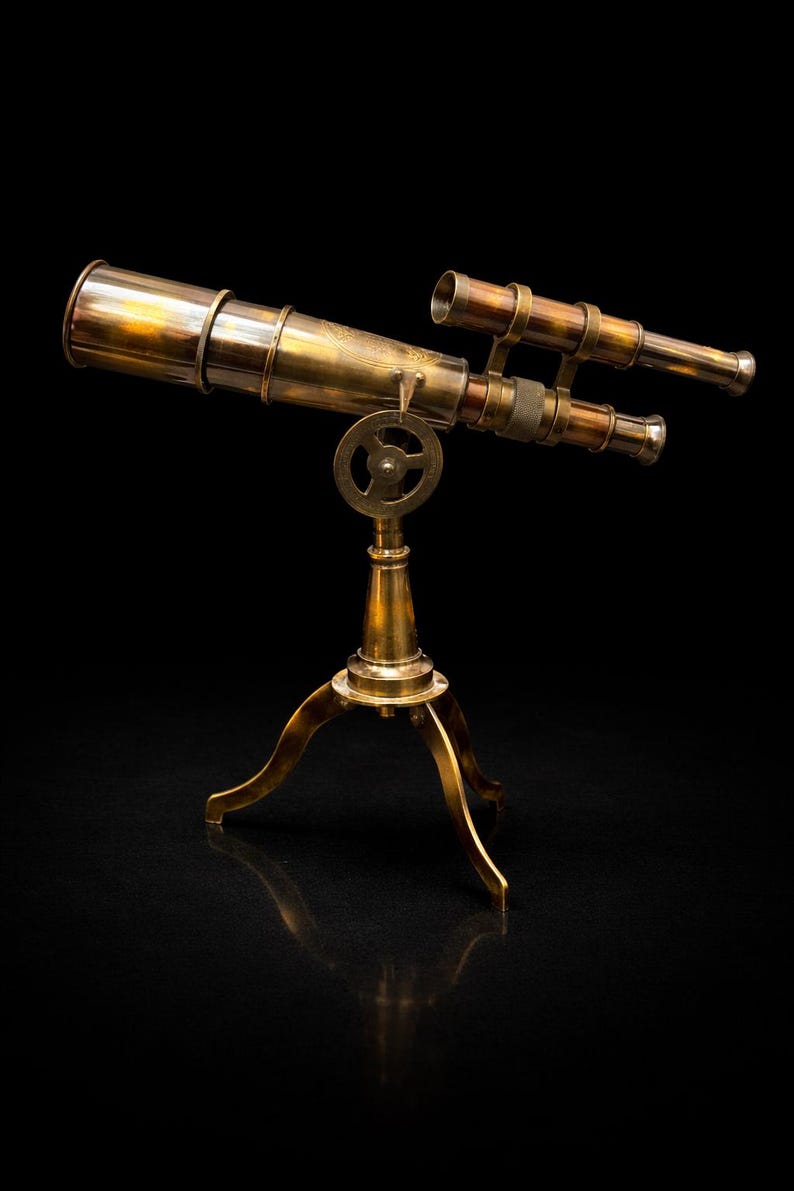 Personalized Brass Working Telescope with Tripod, Engraved Maritime Telescope, Gift for Dad, Groomsmen Gift, Anniversary Gift for Husband