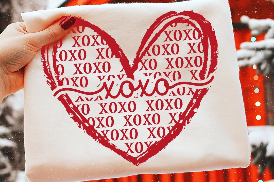 Heart XOXO Design, Valentines Day SVG PNG (digital Download) - Etsy