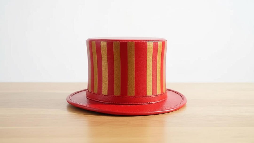 Red Leather Top Hat – Circus Ringmaster Costume Hat for Men - Etsy